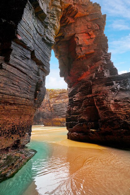 Playa las catedrales Catedrais beach in Galicia Spain