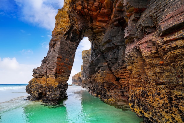 Playa las catedrales Catedrais beach in Galicia Spain