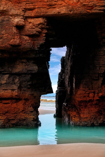 Playa las catedrales Catedrais beach in Galicia Spain