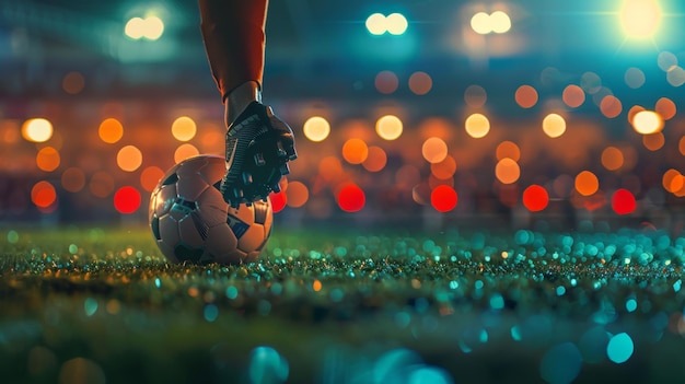 Player Ready at Soccer Game