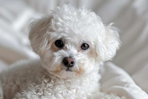 Playful Adorable bichon dog Generate Ai