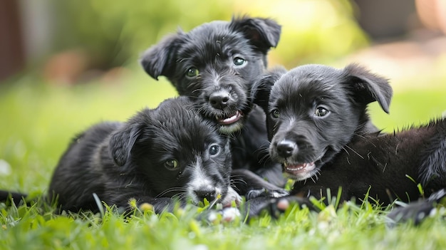 Photo the playful antics of puppies bring endless entertainment and laughter