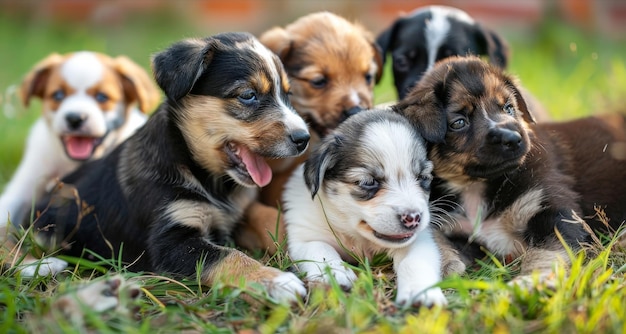 Photo the playful antics of puppies bring endless entertainment and laughter