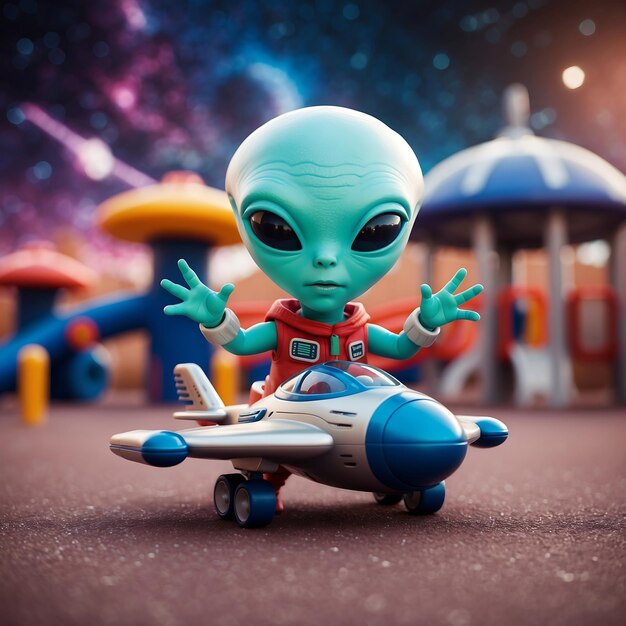 Photo playful baby alien designs for fun and fantasy