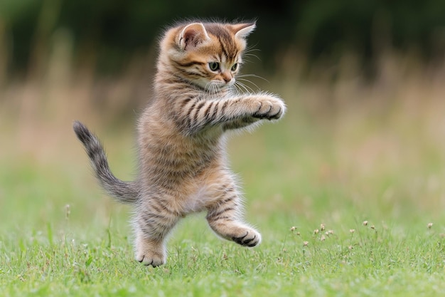 Playful Cat in Fun Action photo