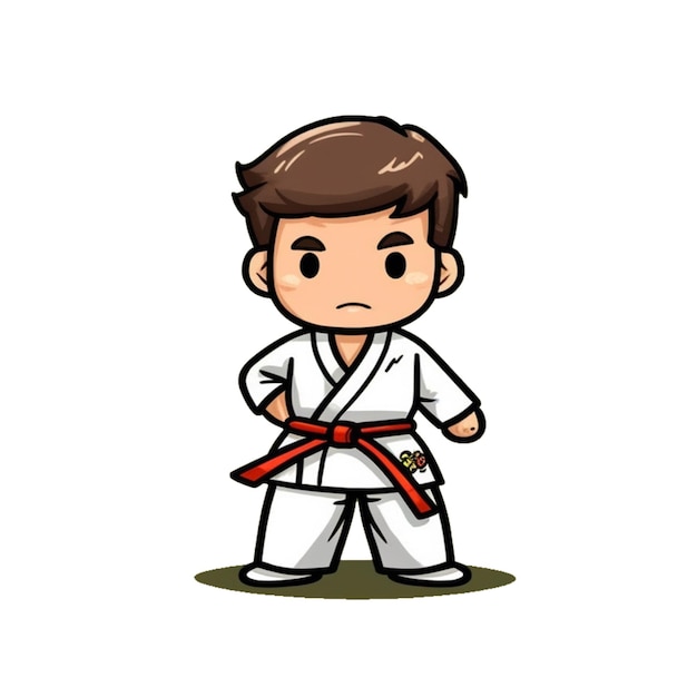 Playful Colorful Taekwondo Characters Engaging Cartoon