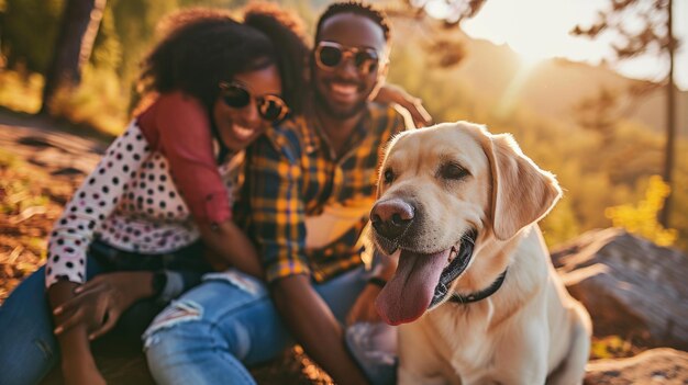 playful dog and its owner in nature outdoor pragma