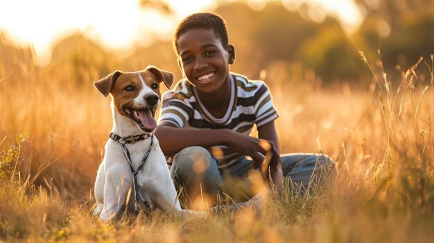 playful dog and its owner in nature outdoor pragma