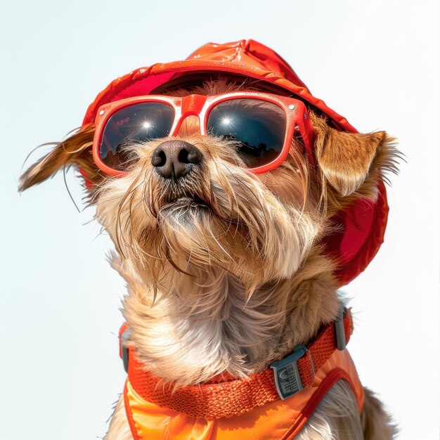 Photo playful dogs in creative adventurous costumes