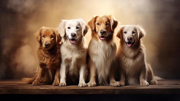 Playful Dogs PowerPoint Background