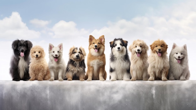 Playful Dogs PowerPoint Background