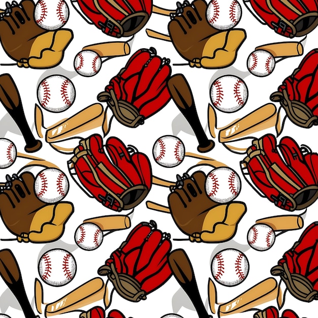 Photo playful doodle baseball art for sports enthusiasts