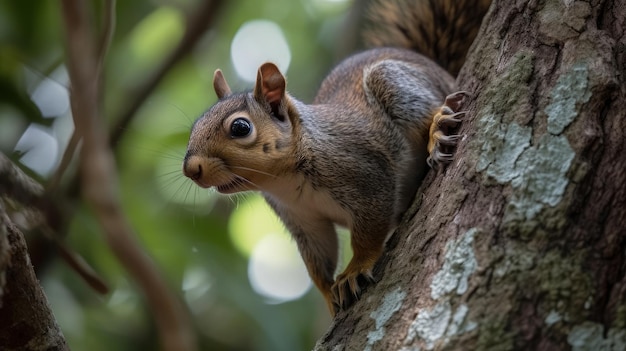 Playful and energetic squirrel AI generated