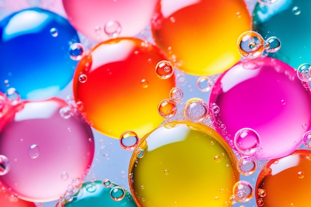 Photo playful and engaging stock of colorful bubbles suitable for party themes and joyous event