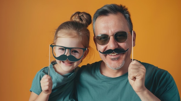 The playful father and daughter