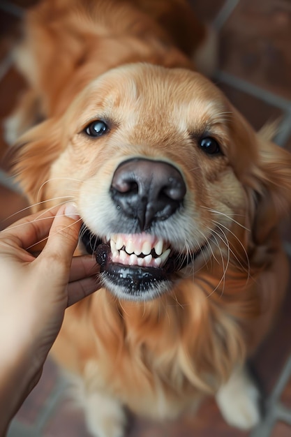 Playful Golden Retriever CloseUp