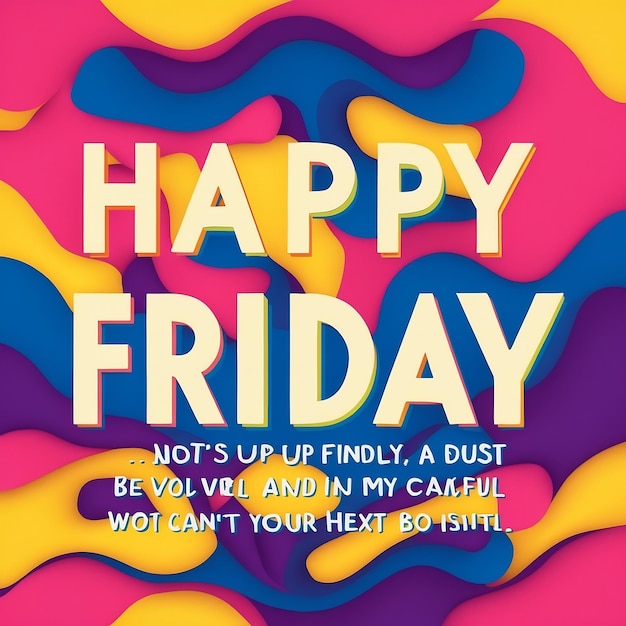 Photo playful happy friday banner for celebrations