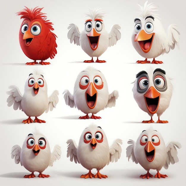 Playful Hen Cartoon Professional Design