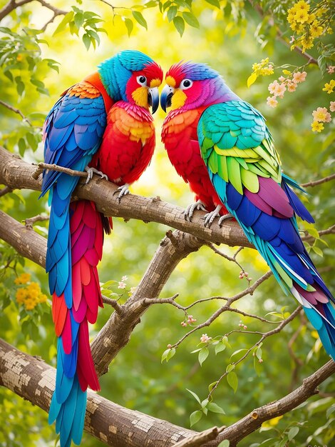 Playful Lovebirds