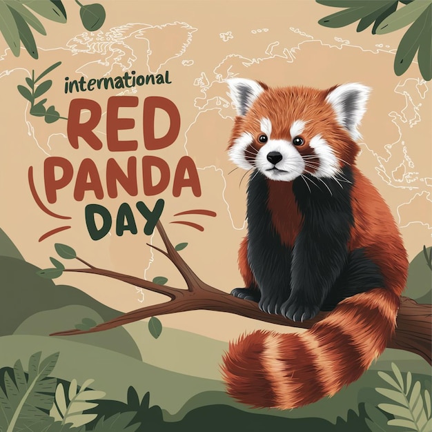 Playful Red Panda Celebrating International Red Panda Day