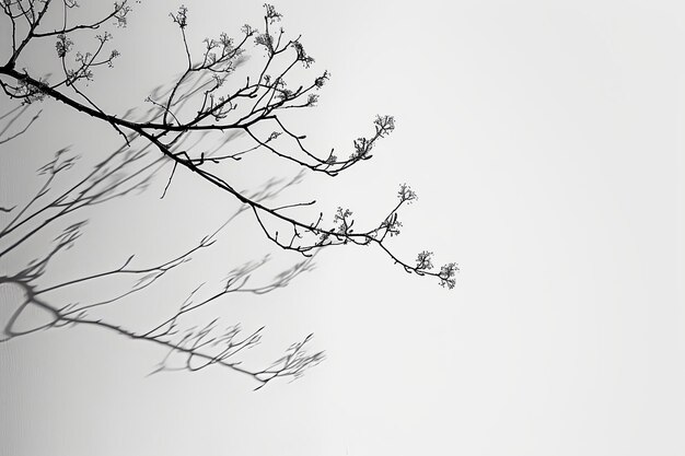 Photo playful silhouette of delicate birch tree