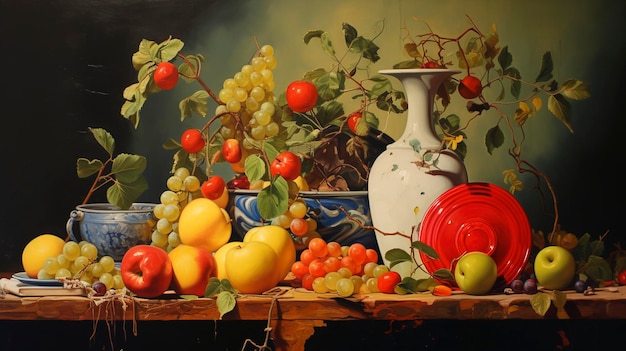 Playful Still Life Composition oil painting