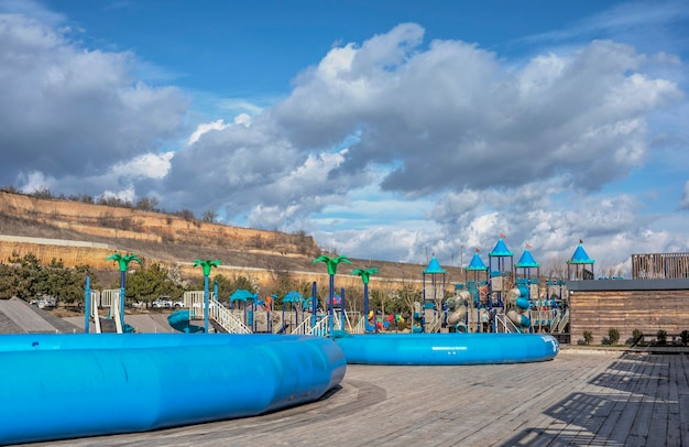 Playground in Fontanka beach in Odessa Ukraine