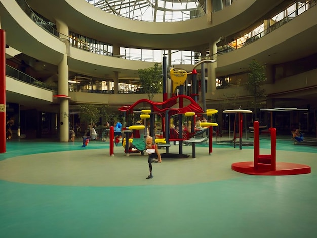 playground with nobody nostalgic childish in the mall realistic image downloade