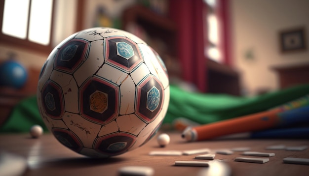 Playing near a ball photorealism