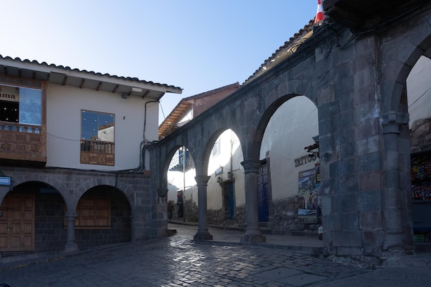 Plaza de Armas of the city of Cusco, sunset photographs.