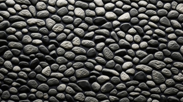 Plenty of Black Small Pebble Stones for Wallpaper Backgrounds Captured in Close up