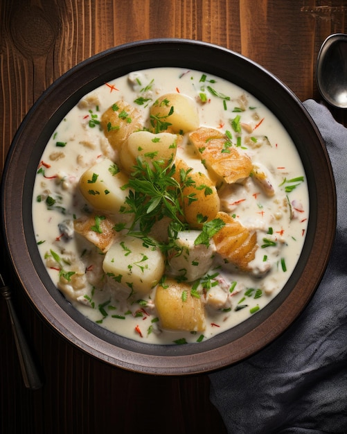 Plokkfiskur is a bowl of comforting fish soup made with tender potatoes and onions in an Icelandic