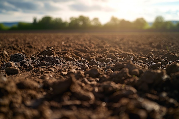 A plot of freshly tilled soil