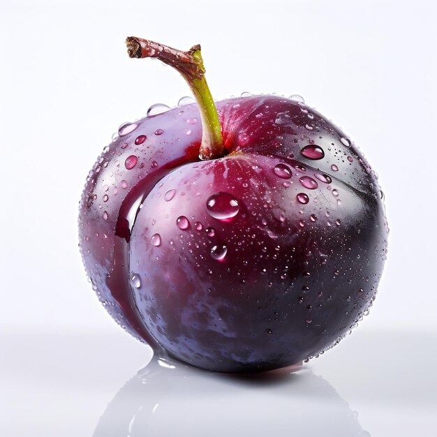 Plum fruit isolated on white background