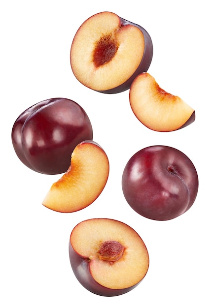 Photo plum isolated on white background