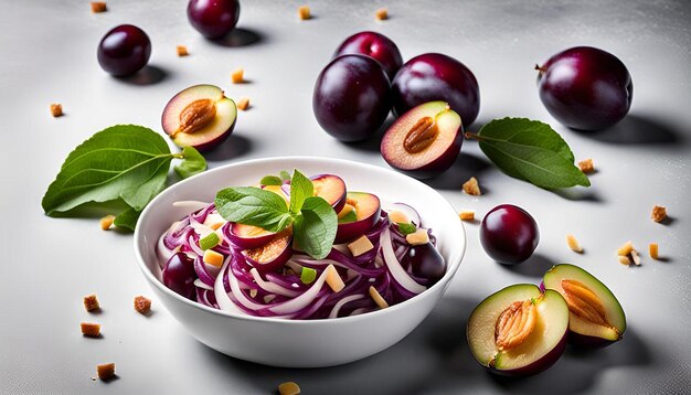 Photo plum salad