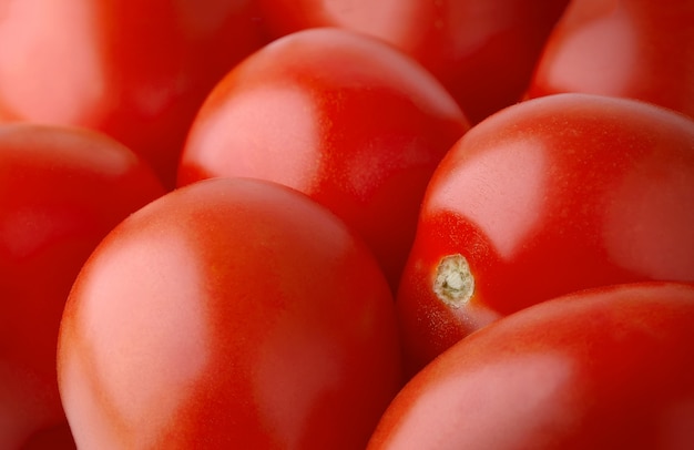 Plum tomatoes closeup