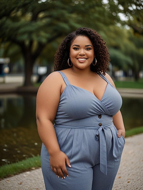 Photo plus size woman lifestyle