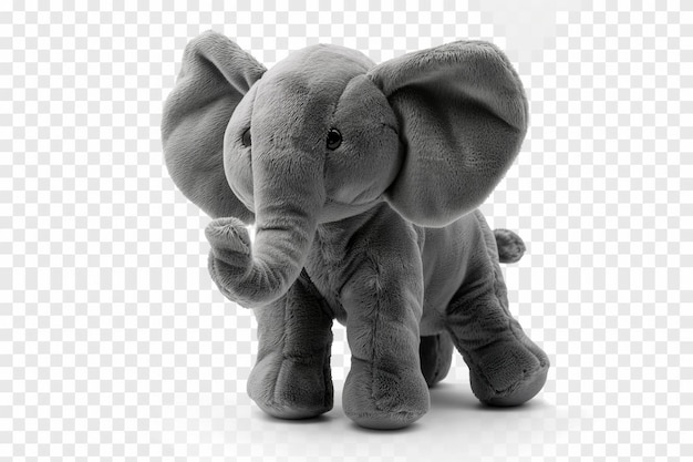 Plush Elephant Isolated In Transparent Background