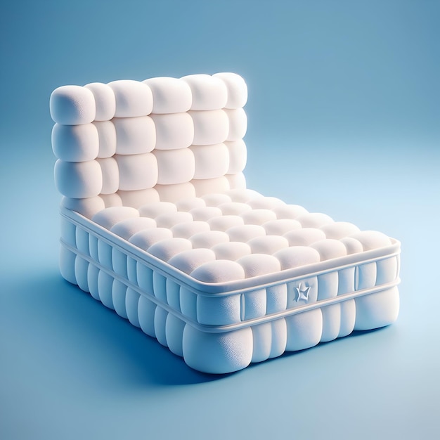 A plush kingsize marshmallow mattress promising unparalleled comfort and support for a restful nig