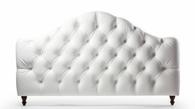 Plush Upholstered Headboard Design on White background