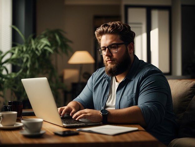 Plussize Caucasian young male