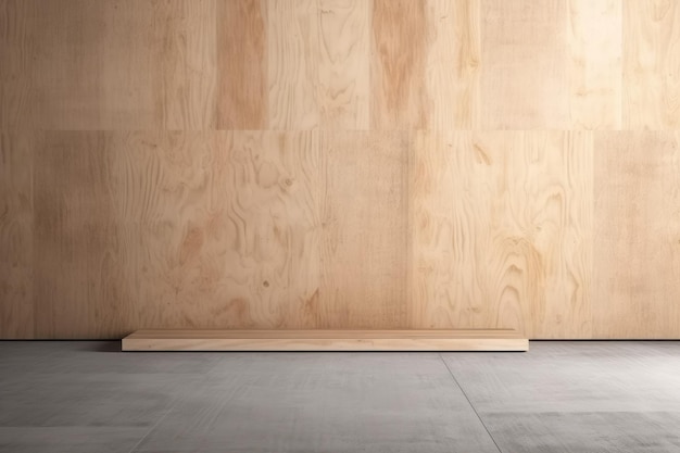 Plywood floor interior background Generate Ai