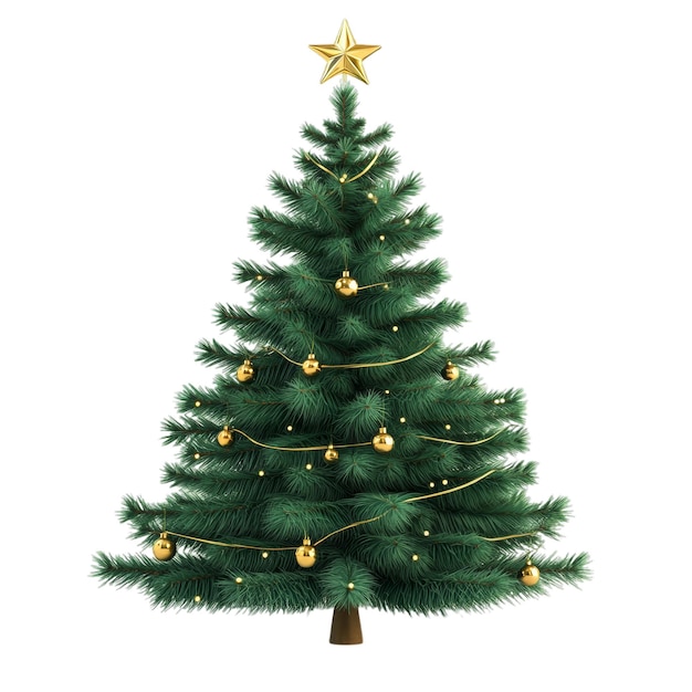 Photo png christmas tree isolated on transparent background