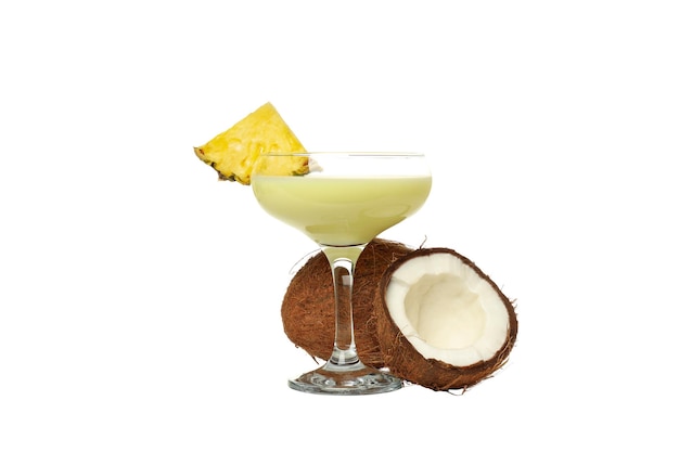 PNG Cocktail Pina Colada isolated on white background