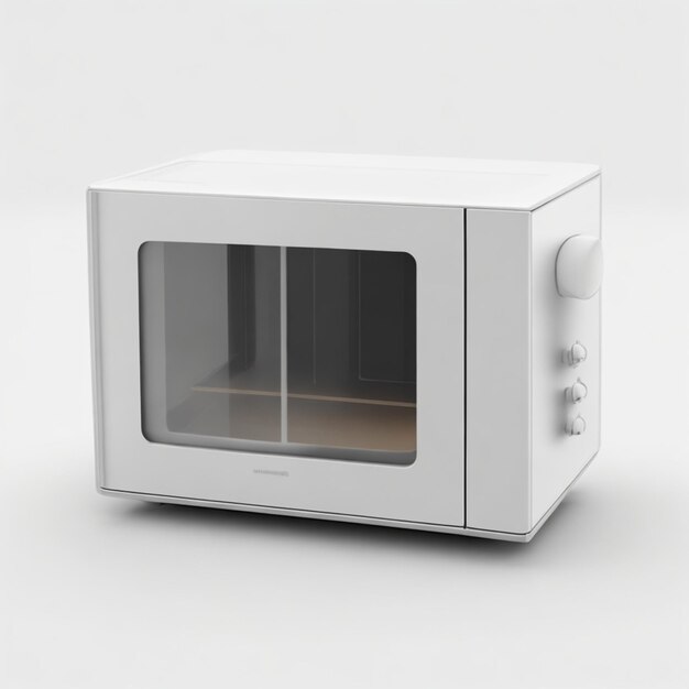 Png Image Of a Minimalist Microwave With a Transparent Background Showcasing Its Compact Design