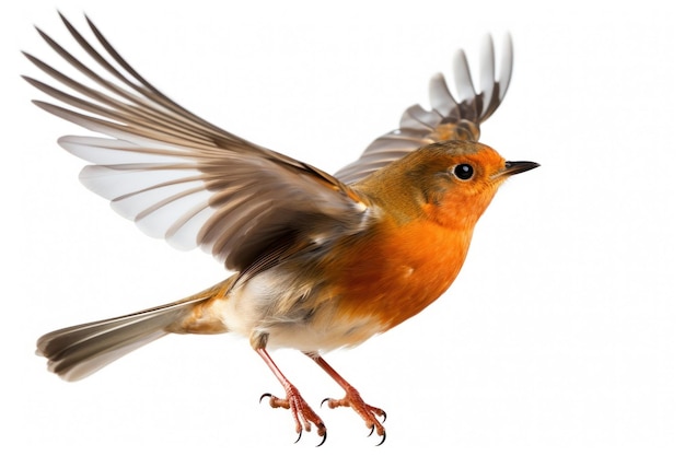 PNG Robin bird animal flying white background