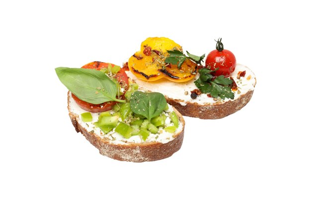 Photo png sandwich with grilled vegetables isolated on white background