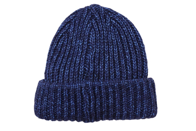 PNGblue knitted cap isolated on white background