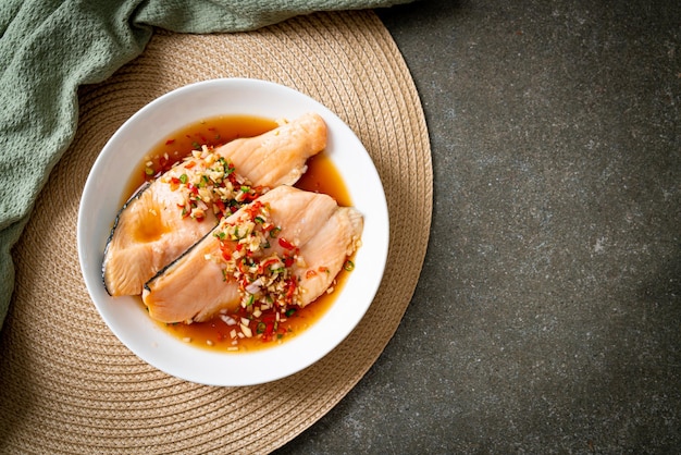 Poached Trout with Yuzu Ponzu Sauce